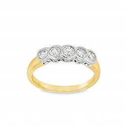 Pre Owned 18ct 5 Stone Diamond Ring ZB350